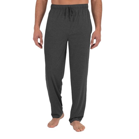Men's Soft Comfortable Solid Jersey Knit Pants with Adjustable Drawstring Waist - Picture 7 of 16